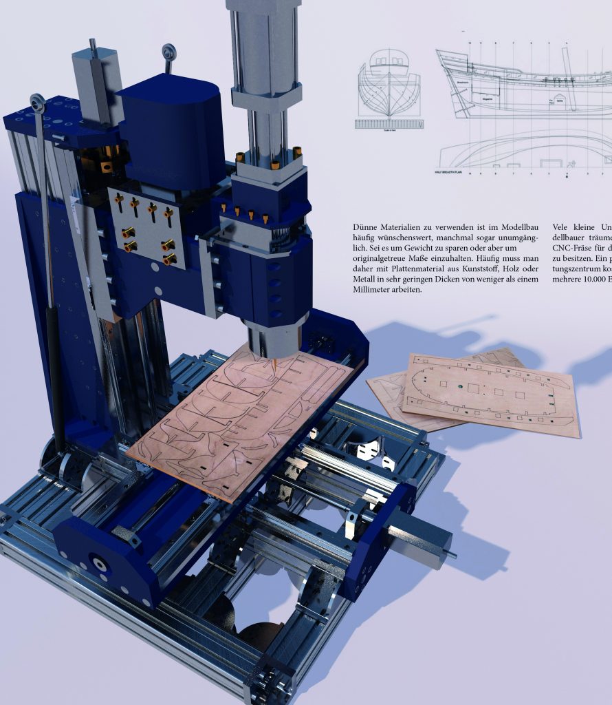 CNC-Fräse Erklärbuchillustration