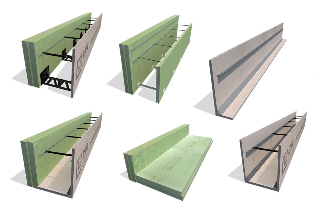 Infografik Schalungssysteme für Hausbau