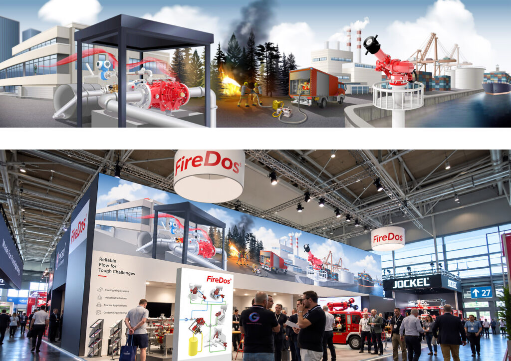 Messestand Firedos